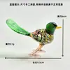 Zibo Vidro Puro Artesanal Enfeites Criativos Pássaro de Vidro Simulado Animal Decoração para Casa Mesa de Chá Mesa Presente
