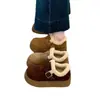 Zapatos de Algodón Gruesos de Suela Gruesa con Plataforma Retro de Moda para Mujer, Nuevo Modelo de Invierno 2026, Forrados de Felpa y Engrosados para Calidez, Zapatos Peludos Estilo Birkenstock
