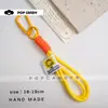 Chaveiro Pingente Corda Trançada Colorida Lanyard para Bolsa Material Artesanal DIY Acessórios Decoração Versátil Corrente para Celular