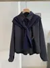 Camisa de Manga Larga con Cuello de Solapa a Rayas y Chal para Mujer KEKEZOON, Diseño de Otoño, Top Holgado de Manga Larga 8899
