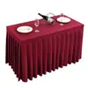 Mantel de Mesa de Conferencia de Hotel Mantel Rectangular Falda de Mesa de Negocios Cubierta de Mesa Larga de Oficina Cubre Mesa Falda de Mesa para Eventos de Exposición