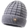 Chapéu de inverno feminino forrado de lã quente engrossado chapéu de malha velha senhora chapéu de lã meia-idade e idosa avó mãe chapéu outono