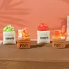Fornecimento de fábrica artesanato em resina tridimensional comida brincar simulação comida pão fruta resina acessórios joias DIY
