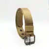 Cinto de Fivela de Pino em Lona Porosa Cinto de Lona Masculino 3,7 cm de Largura Longo Cinto de Treinamento Militar Cinto Tático para Exterior
