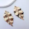 Acessórios para Joias DIY Pingente de Joia Folha Banhada a Ouro Brincos Pingente Acessórios para Colar Estilo Antigo Acessórios de Cabelo da Dinastia Han