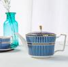 Juego de Café Cerámico Tangshan Estilo Europeo Hogareño Phnom Penh Taza de Café Regalo Creativo Regalo a Mano Taza y Platillo de Porcelana de Hueso