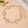 Corrente de Cintura de Metal com Textura Europeia e Americana, Corrente de Barriga para Mulheres, Corrente de Barriga de Verão da Moda e de Alta Qualidade para Praia