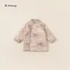 M Modelo de Bem-Estar Vestido de Menina Primavera e Outono Não Reutilizável Vestido Floral Infantil Vestido de Menina Outono Manga Longa Roupas Infantis Liquidação