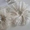 Romântico Estilo Francês Renda Renda Branca Pura Anel de Cabelo Feminino Super Fada Elegante Coque Baixo Flor Atmosfera Acessórios de Cabelo