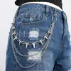 Joyería Transfronteriza Europea y Americana Hip-Hop Punk Metal Remache Escenario Rendimiento Cadena de Cintura Multicapa Atuendo Jeans Al por Mayor