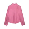 Camisa de rayas de verano para mujer, estilo europeo y americano, nueva moda, versátil, corte holgado, con detalle de bufanda