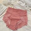 Plus size cintura alta gelo seda cueca das mulheres barriga contração quadril levantamento de plástico leve cintura pequena Starry Sky malha laço não-ondulação cuecas