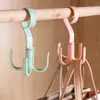 Gancho giratorio multifuncional de cuatro garras creativo para abrigo, sombrero, bolso, bufanda, estante de almacenamiento para armario, colgador de puerta, bolso