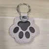 Armazenamento de Pelos de Pet Transfronteiriço Chaveiro de Couro a Laser Ornamento de Patinha de Cachorro Ornamento Lembrança de Pelos de Pet de Gato e Cachorro