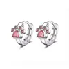 Brincos de Argola com Garra de Urso Fofa Transfronteiriços Europeus e Americanos, Argola de Orelha, Personalizada, Simples, Nicho, Zircônia, Pegada de Gato, Brincos Femininos