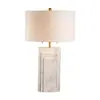 Luminária de Mesa de Luxo Nórdica para Sala de Estar, Quarto, Mesa de Cabeceira, Estilo Americano Três Camadas Geométrico Minimalista Fashion Designer Luminária de Mesa de Mármore