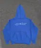 Sudadera con capucha de forro polar grueso de peso pesado 450 g, original de ultramar, para hombre, con estampado de espuma de Araña Sp5Der