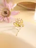 Anillo para Mujer Girasol Circonita Nueva Entrada Lujo Ajustable Anillo para Mujer Simple Pequeño Fresco Gama Alta Abierto