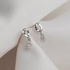 Pendientes de estrella de circonita Mobius, diseño de nicho femenino, pendientes de alta gama, nuevos pendientes de moda 2024.