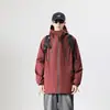Ootd Chaqueta de una sola capa para exteriores para hombres y mujeres, Primavera y Otoño, Holgada, Cortavientos e Impermeable, Ropa de Montañismo para Parejas, Estilo de Montaña Moderno