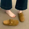 Sapatos Birkenstock Femininos Transfronteiriços, Meia-Chinelos com Biqueira, Chinelos Externos Retrô, Sapatos Casuais de Verão Femininos, Chinelos Preguiçosos Slip-On