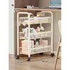 Estantería de Almacenamiento con Carrito para Dormitorio, Pequeña Estantería para Debajo del Escritorio, Gabinete de Almacenamiento Multicapa Desmontable con Ruedas para Snacks tipo Sándwich
