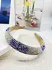 Diadema Coreana de Alta Gama Transfronteriza con Cabeza de Esponja y Strass Completo para Mujer, Diadema Elegante con Bloques de Color de Copo de Nieve Navideño, Accesorio para el Cabello