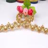 Accesorios de ropa étnica Bufanda de encaje de color triangular Accesorios Cortina de encaje dorado y plateado Encaje dorado