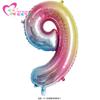 Globo digital de 32 pulgadas del 0 al 9 para decoración de fiestas de cumpleaños infantiles, diseño de sala de bodas, globo digital de 32 pulgadas