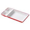 Vajilla de melamina plato para barbacoa plato para olla caliente plato para barbacoa imitación porcelana plato para salsas de tres compartimentos plato de plástico plato con compartimentos plato para condimentos comercial