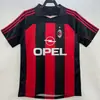 0910 Camiseta AC Milan Local Visitante Kaka Beckham Pirlo Manga Corta Manga Larga Uniforme de Fútbol Retro