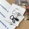 Estilo Coreano Simples Clipe de Pato de Metal Sem Costura 2025 Novo Presilha de Cabelo com Linha Preta e Branca Versátil para Franja Lateral Acessórios de Cabelo para Mulheres