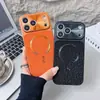 Compatible con iPhone 17, funda de teléfono magnética de metal con lunares, se transforma instantáneamente en una funda con ventana de gran visualización para Apple 16 Pro Max y 15