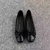 Zapatos Planos Cuadrados Estilo Francés con Lazo de Ballet, Nuevos Mocasines Planos Rojos Poco Profundos Inspirados en Chanel para Mujer