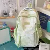 Nueva Mochila Tie-Dye para Niñas, Moderna y Única, Adecuada para Estudiantes de Secundaria y Preparatoria, Elegante y Protectora de la Columna, Mochila Ligera para Estudiantes