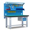 Banco de trabajo resistente antiestático banco de montaje de línea de acero inoxidable comercial patas ajustables con ruedas carro experimental engrosado