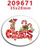 2023 novo remendo de resina acrílica arco de Natal decoração fofa adesivos de geladeira PR209671
