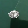 Cuentas Espaciadoras de Concha de Tortuga 999 Plata Pura Pulsera Estilo Chino Accesorios Componentes para Pulseras DIY Carácter de Fortuna Cuentas Sueltas de Concha de Tortuga