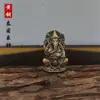 Latão Puro ornamentos antigos de elefante deus tailandês deus elefante branco deus da riqueza Sudeste Asiático Artesanato de escultura em cobre coleção peças de alça