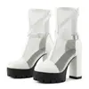 Sandalias de malla de comercio exterior del fabricante, sandalias de plataforma de punta cuadrada estilo europeo y americano con tacones gruesos, sandalias para mujer de talla grande, sandalias sexys, tallas 45-8, disponibles para dropshipping