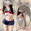 Lingerie Sexy Estilo Menina de Escola Japonesa Saia Curta Plissada Quente Conjunto de Duas Peças Uniforme Jk Sedução Paixão Roupa para Não Tirar Doce Menina de Escola