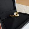 Anillo Apilable de Cuentas Vintage Retro Moderno Diamante Diseño Nicho para Mujer Lujo Accesible Anillo Burbuja de Agua