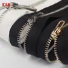 Hualian Wholesale No. 5 Bolsillo con Cremallera Metálica Cremallera Corta Cremallera de Bloqueo Automático Bolsa para Ropa Cremallera Platino Extremo Cerrado