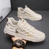 Zapatos de hombre de verano, zapatos de malla transpirables, zapatos de tabla casuales de moda para todo tipo de partidos, zapatos deportivos para estudiantes, zapatos de suela suave blancos de moda