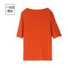 Nova Camiseta de Seda de Manga Curta Huaye para Mulheres Verão Seda de Amora Camada Interna de Tricô Camiseta Solta Tamanho Grande Top