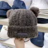 Gorro Esponjoso con Orejas de Oso para Niños 2023 Explosiones Invierno Espesado Cálido Peludo Gorro de Piel Sintética