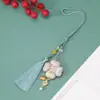 2026 Brocado de Canción Hecho a Mano Borla Trébol de Cuatro Hojas Colgante Estilo Antiguo Broche Hanfu Qipao Accesorios de Brocado de Canción Colgante Pequeño Terminado