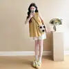 Moderna Nueva Camisa Babydoll de Estilo Delgado de Verano Que Cubre el Vientre Sin Revelar el Embarazo, Ropa Exterior Versátil para Mujeres Embarazadas Menudas