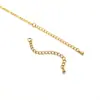 Cadena de cola de acero inoxidable collar pulsera cadena extendida acero de titanio galvanizado cadena de oro de 18K cadena metálica accesorios de joyería al por mayor