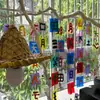 Hoja Redonda Transparente Cuadrada Decoración Festiva Cuerda para Colgar Hecho a Mano Colorida Celofán Pintura de Jardín de Infancia Lámina de Plástico Translúcida